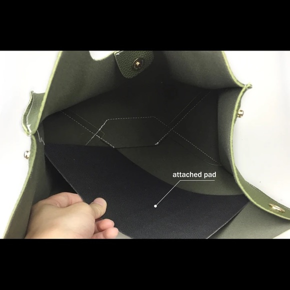 HOXIS Vintage Minimalist Handbag Clutch || Green - Picture 7 of 10